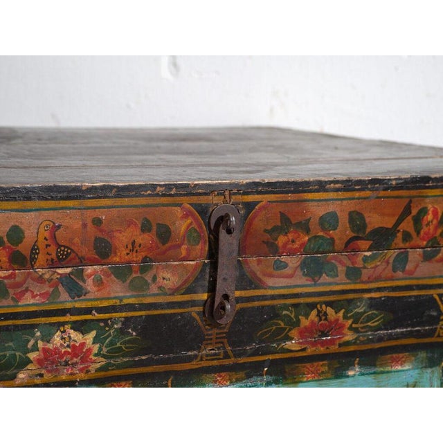 Antique Chinese Painted Trunk For Sale - Image 3 of 11