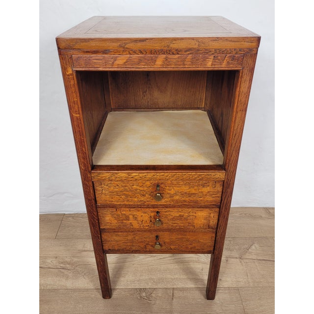 Vintage Bedside Cabinet in Oak, 1960 For Sale - Image 12 of 17