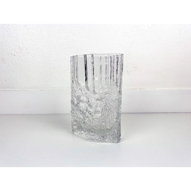 Vintage glass crystal "Pinus" (translates to 'Pine' in English) vase by Tapio Wirkalla for Iitalla. Inspired by the...