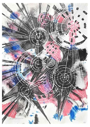 Umberto Mastroianni, Composition, Original Lithograph, 1980s