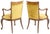 Late 20th Century Late 20th Century Vintage Continental Carved Mahogany Yellow Velvet Armchairs, Set of 8 For Sale - Image 5 of 15