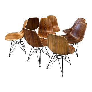 Herman Miller Palisander DSR Eiffel Tower Side Chairs - Set of 8 For Sale