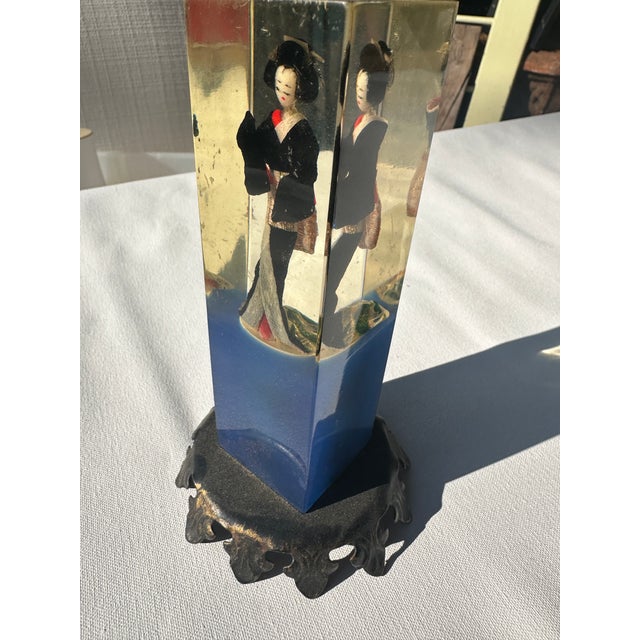 Vintage Asian Woman Lucite Figurine Display For Sale In Atlanta - Image 6 of 8
