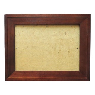 Vintage Wood Picture Frame Fits 10 1/2" X 14 1/2" Rabbet Opening Arts & Crafts Style For Sale