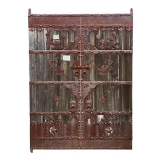 Antique Mongolian Wood Doors For Sale