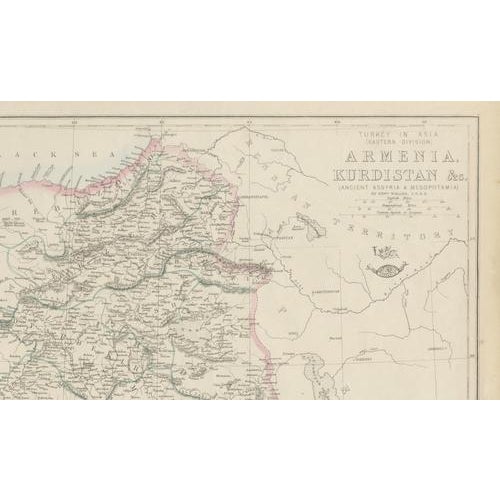 Armenia & Kurdistan Map, 1850 For Sale - Image 3 of 10