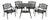 American Cast Metal Patio Furniture Set, 5 Pieces For Sale