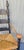 Textile 1960s Ladder Back Arm Chair & Foot Stool Set For Sale - Image 7 of 12