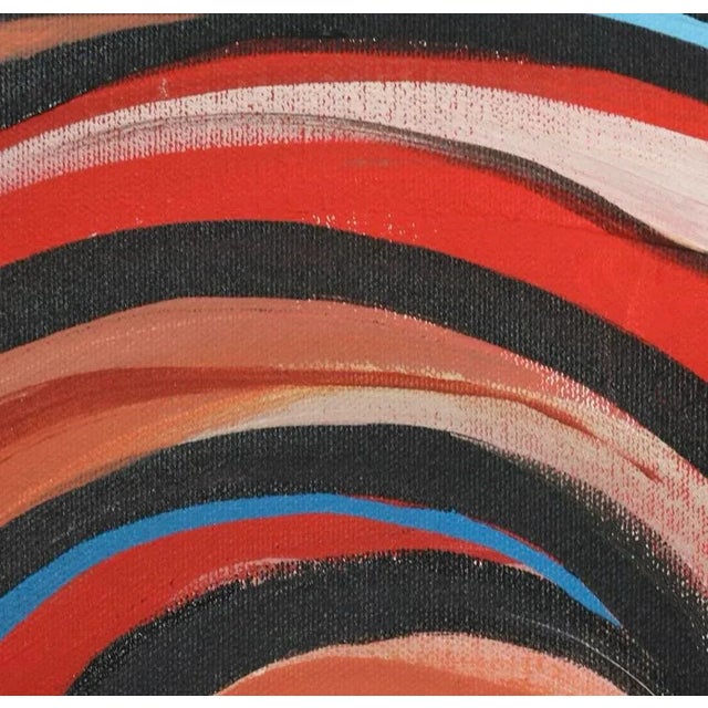 Paint Huge 20th C Abstract Oil Painting "Swirls" Pop Art 48x24 For Sale - Image 7 of 10