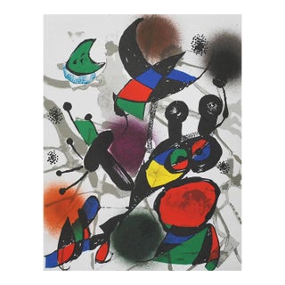 Joan Miro Original Lithograph V3-2 Mourlot 1977 For Sale