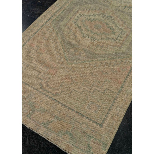 Brown Turkish Oushak Rug 3'2" x 9'11" #20255 For Sale - Image 8 of 8