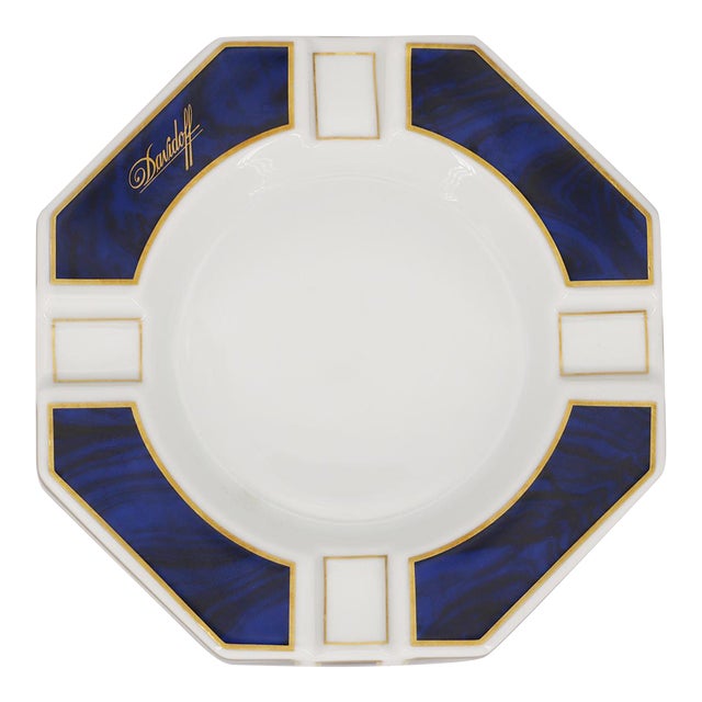 Davidoff Blue Ashtray, Hutschenreuther Porcelain, Germany For Sale