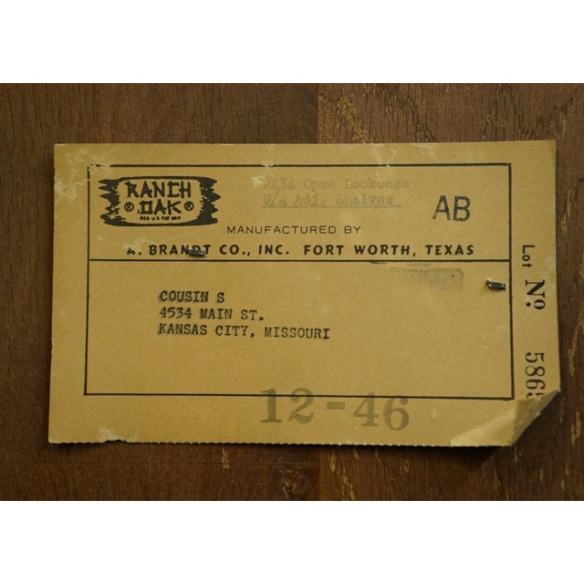 Brandt Ranch Oak Southwestern Country Style 33" Wall Unit / Open Bookcase 2434 - Right Side Unit For Sale - Image 9 of 9