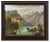 European School Artist, River Landscape with Castle and Boats, 19th Century, Oil on Wood For Sale