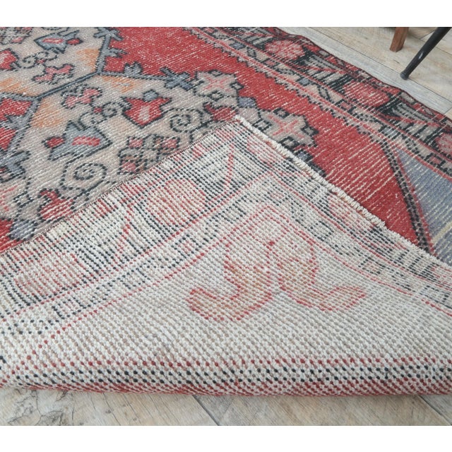 Textile 3'x9'5 Vintage Turkish Hand-Knotted Oriental Runner For Sale - Image 7 of 8