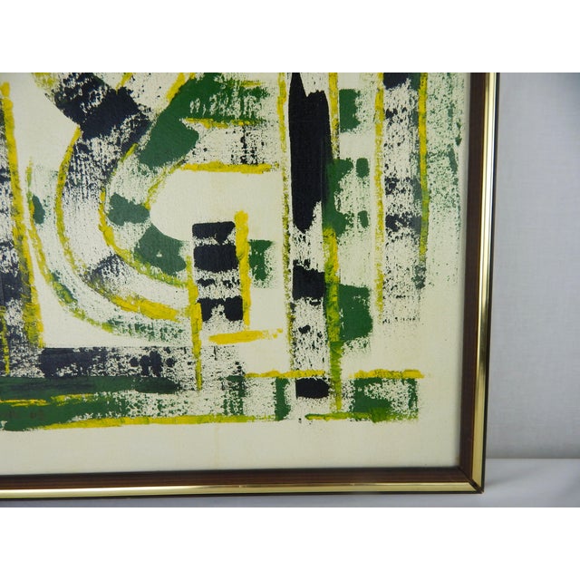 1960s Abstract Expressionist Oil Painting on Canvas, W. Schnulle, 1968, Framed For Sale - Image 5 of 11