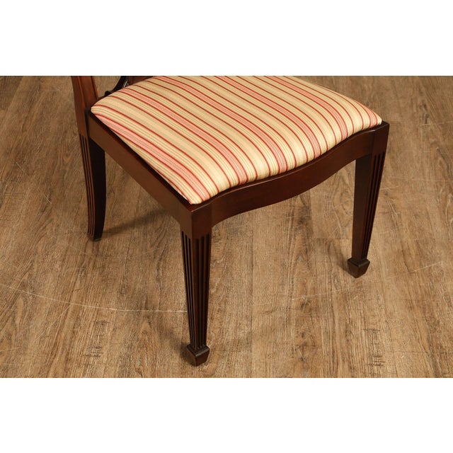 Henkel Harris Mahogany Set Of Eight Lyre Back Dining Chairs For Sale - Image 14 of 18