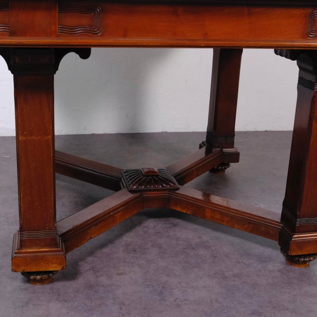 Antique Art Nouveau Table in Wood, Early 1900s For Sale - Image 6 of 18