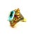 Gemstone Bochic “Capri” Vintage Multi Fancy Sapphire and Blue Topaz Cocktail Ring — 18K G For Sale - Image 7 of 8