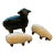 Global Views Ceramic Sheep Figurines- Set of 3 For Sale