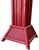 Wood Vintage Red Painted Bamboo & Woven Rattan Pedestal Plant Stand – Sister Parish Style For Sale - Image 7 of 8