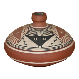 Vintage Hand Crafted Ccantu Red Clay / Barro Rojo Seed Pot Peruvian Primitive Pottery
