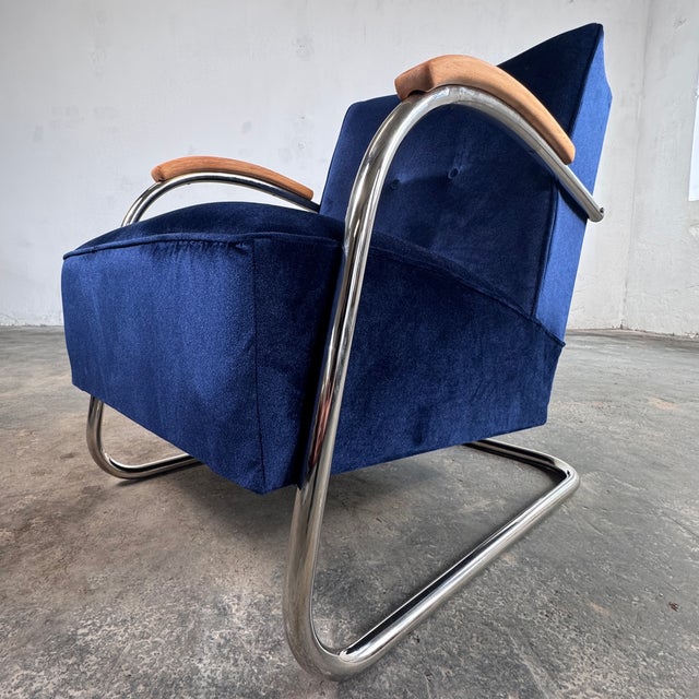 Tubular Steel Bauhaus Chairs attributed to Anton Lorenz for Mucke Melder, 1930, Set of 2 For Sale - Image 14 of 15