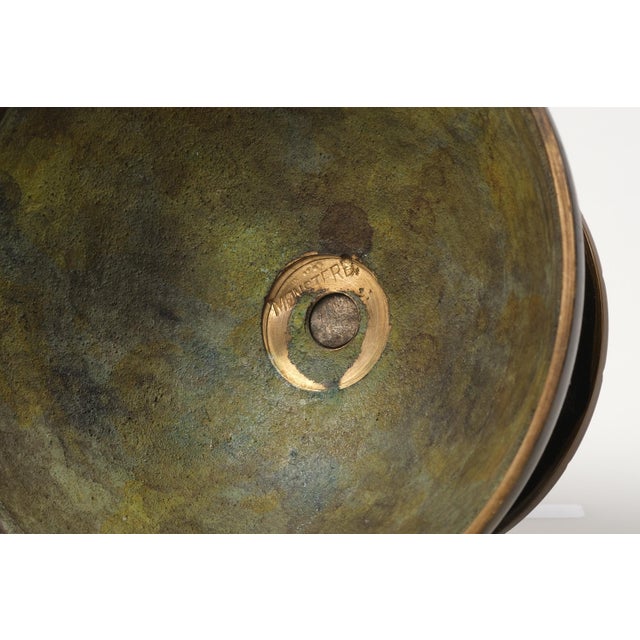 Forest Green Art Deco Bronze Candleholders, Denmark, 1930s, Set of 2 For Sale - Image 8 of 10