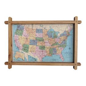 Vintage Map of the United States Framed