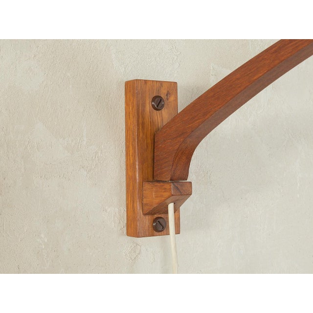 Wood Vintage Wall Lamp in Glass and Teak, 1960s For Sale - Image 7 of 10