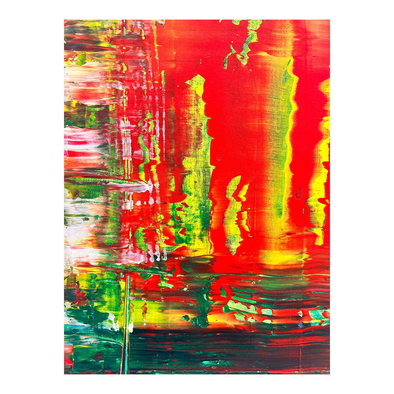 Flames of Passion Abstract Expressionism Acrylic Painting by Shabs ...