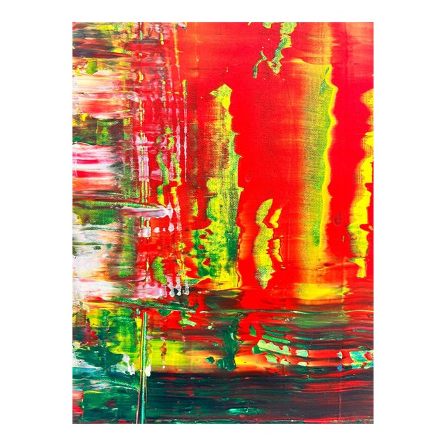 Flames of Passion Abstract Expressionism Acrylic Painting by Shabs Beigh For Sale