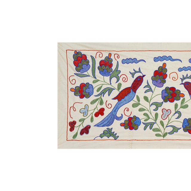 Uzbek Suzani Animal Cotton Tablecloth - Wall Decor For Sale In New York - Image 6 of 10