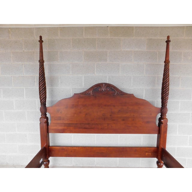 Brown Ethan Allen British Classics California King Size Poster Bed For Sale - Image 8 of 17