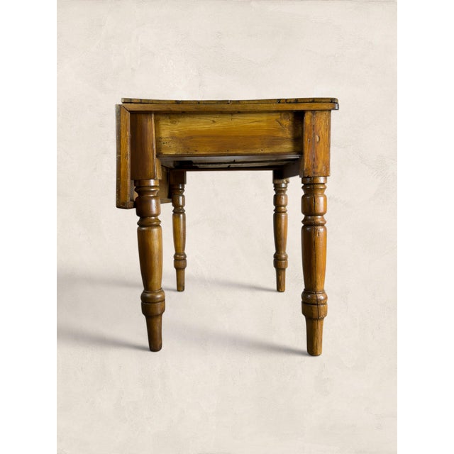 Antique Victorian Pine Drop-Leaf Kitchen Table For Sale - Image 9 of 12