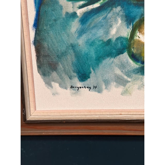 Bergengren, Abstract Composition, 1970, Oil on Canvas, Framed For Sale - Image 9 of 18