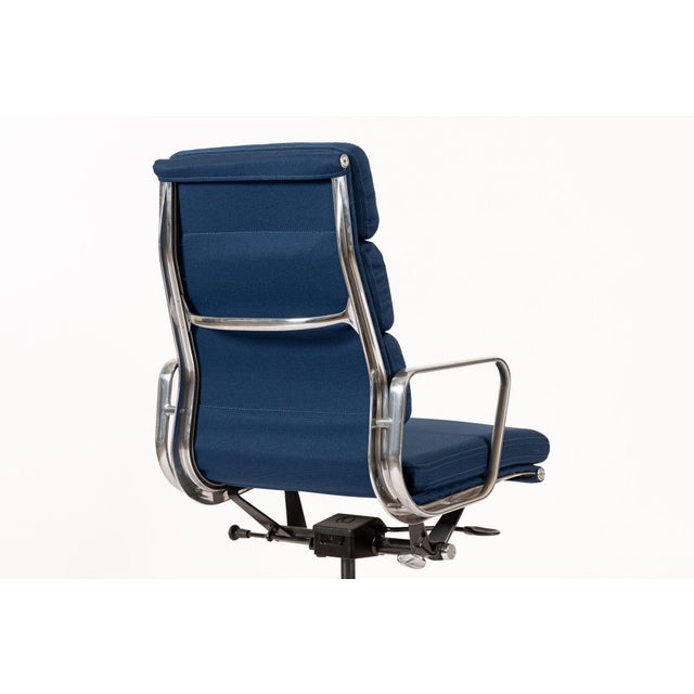 Herman Miller Eames Tall Navy Blue Fabric Desk Chair Soft Pad For Sale - Image 14 of 16