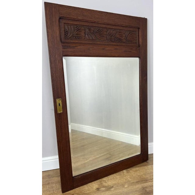 French Style Mirror in Carved Oak For Sale - Image 10 of 10