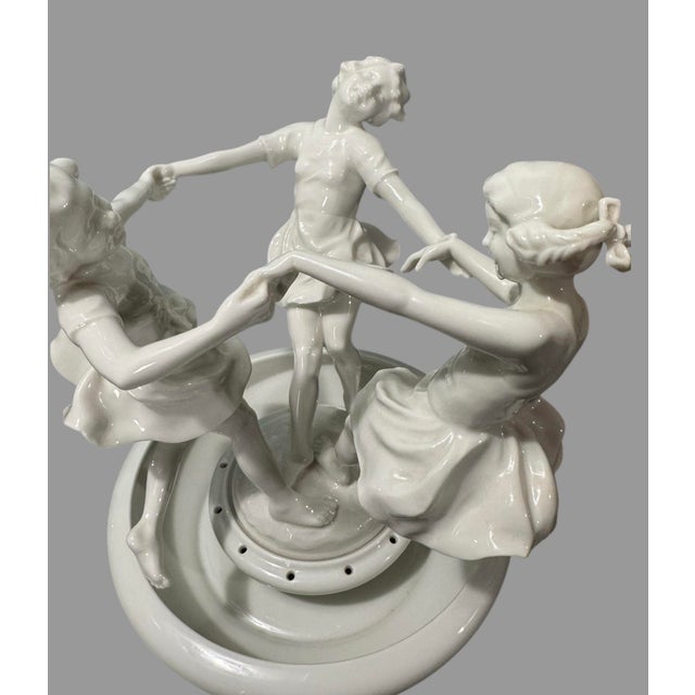 Vintage K. Tutter Hutschenreuther Porcelain May Dance Sculpture Flower Frog Base For Sale - Image 10 of 10
