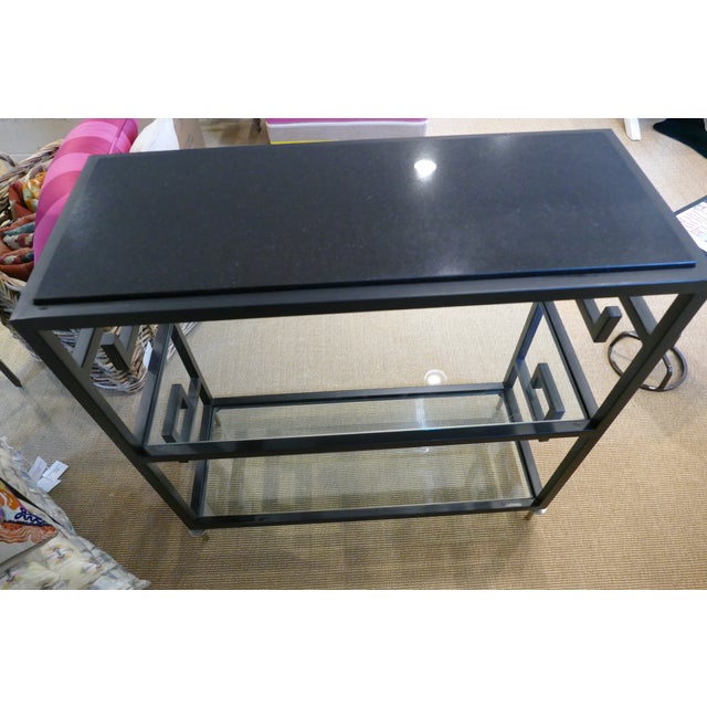 Global Views Greek Key Bar Cart/Etagere Chairish