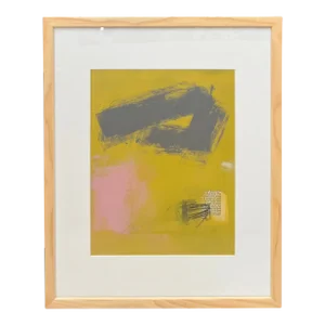 "Archery" Contemporary Original Abstract Painting on Paper, Framed
