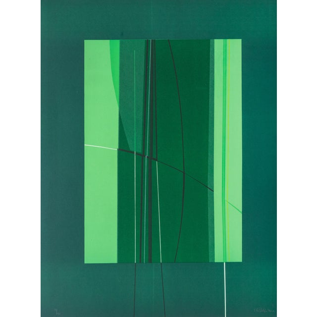 Lithograph realized by Lorenzo Indrimi in 1970s. Edition of 150. Hand signed and numbered. Very good condition. This piece...