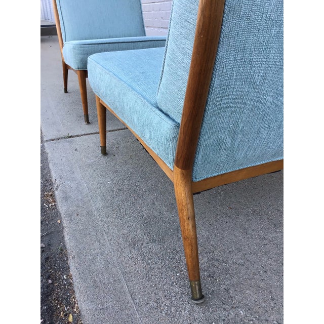 Pair of Model 400 Slipper Chairs for Custom Craft, Circa 1955 Attributed to Paul McCobb For Sale - Image 11 of 12