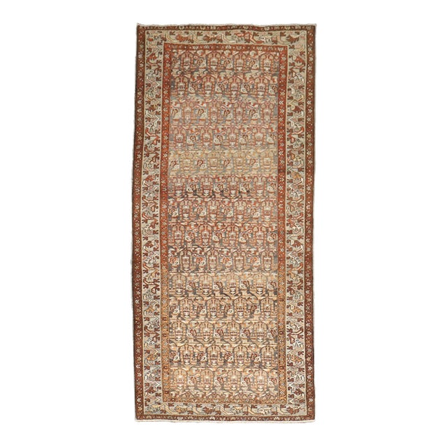 Brown Malayer Paisley Gallery Runner rug no. j5193 For Sale
