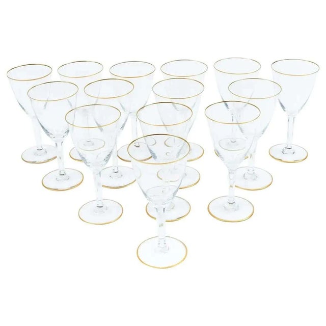 Tall Baccarat Crystal Tableware Wine / Water Service / 12 People For Sale - Image 12 of 12