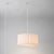 2020s Scallop Pendant Swag Kit Light Fixure by Nova of California - Satin Nickel, Fabric Drum Shade For Sale - Image 5 of 7