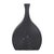 Ceramic Black Onion Tapered Low Ceramic Vase For Sale - Image 7 of 11