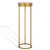 Hannahmarie Round Stone Drink Table in Gold with White Marble Top For Sale In Philadelphia - Image 6 of 8