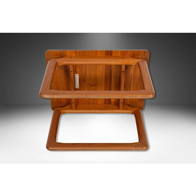 Late 20th Century Mid-Century Danish Teak Side End Table Tarm Stole Mobelfabrik A/S For Sale - Image 5 of 9