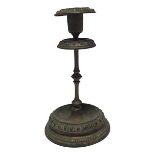 Austro-Hungarian Empire Biedermeier Silver Candleholder, 1890s For Sale